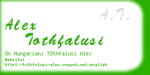 alex tothfalusi business card